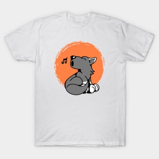 Little Wolf howls at the Moon T-Shirt